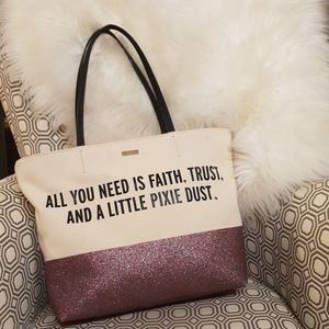 Kate Spade × Disney Parks Glitter Canvas Tote